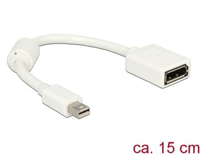 Adaptateur mini Displayport 1.2 mâle > Displayport femelle 4K blanc