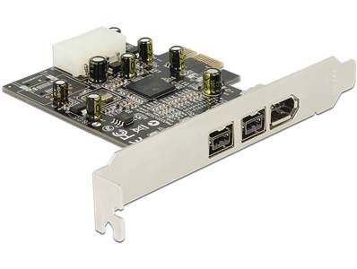 Carte PCI Express > 2 x externes FireWire B + 1 x externes FireWire A