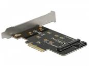 Carte PCI Express x4 > 1 x M.2 touche B interne + 1 x NVMe M.2 touche M interne - Facteur de forme à