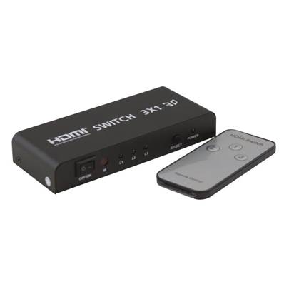 Commutateur automatique HDMI 1.4, 1080p, 3D, télécommande 3 entrées / 1 sortie