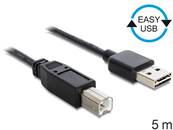 Câble EASY-USB 2.0 Type-A mâle > USB 2.0 Type-B mâle 5 m noir