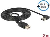 Câble d'extension EASY-USB 2.0 Type-A mâle coudé vers la gauche / droite > USB 2.0 Type-A femelle 2
