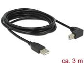 Câble USB 2.0 Type-A mâle > USB 2.0 Type-B mâle coudé 3 m noir