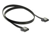 Câble SATA FLEXI 6 Go/s 50 cm en métal noir