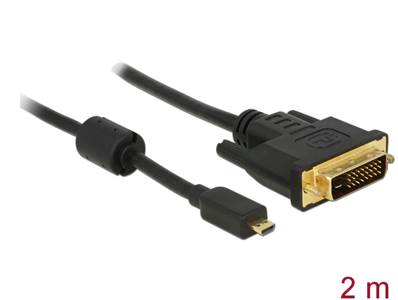 Câble HDMI Micro-D mâle > DVI 24+1 mâle 2 m