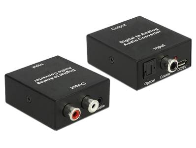 Convertisseur audio numérique > analogique avec Jack stéréo femelle 3.5 mm avec alimentation USB