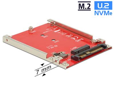 Convertisseur 2.5" U.2 SFF-8639 > M.2 NVMe Touche M - 7 mm