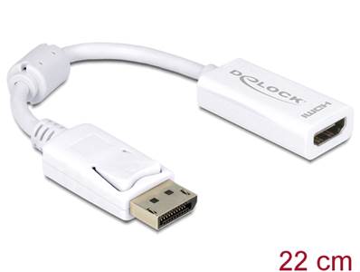 Adaptateur Displayport 1.1 mâle > HDMI femelle passif blanc