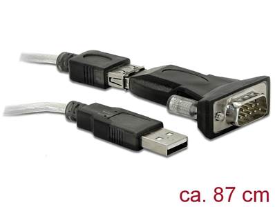 Adaptateur USB 2.0 Type-A > 1 x RS-232 DB9 série