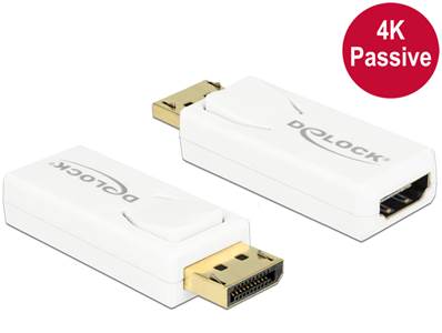 Adaptateur Displayport 1.2 mâle > HDMI femelle 4K passif blanc