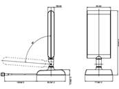 Antenne LTE fiche SMA 2 - 4 dBi omnidirectionnelle avec base magnétique et câble de connexion (ULA 1