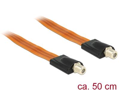 Câble d'antenne prise F > prise F Câble feuillard circuit imprimé 50 cm Câble passe-fenêtre