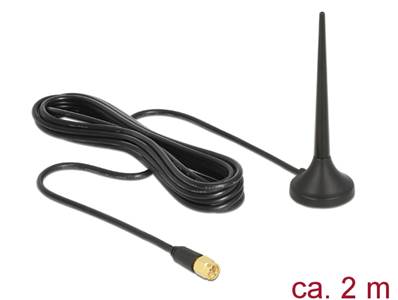 Antenne LTE / GSM / UMTS mâle SMA 3 dBi fixe omnidirectionnelle avec base magnétique et câble de con