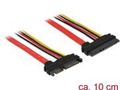 Câble d'extension SATA 6 Gb/s fiche à 22 broches > prise SATA à 22 broches (5 V + 12 V) 10 cm
