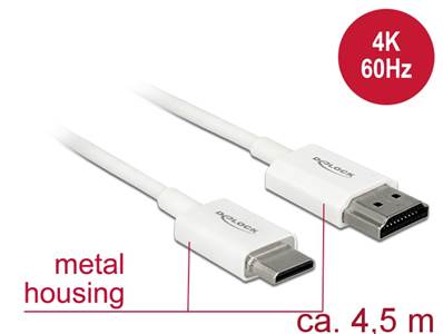 Câble HDMI haute vitesse avec Ethernet - HDMI-A mâle > HDMI Mini-C mâle 3D 4K 4,5 m Actif Fin Haut d