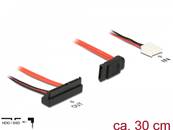 Câble SATA 6 Gb/s à 7 broches femelle + alimentation à 4 broches femelle pour disquette (5 V) > SATA