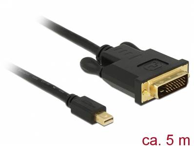 Kabel mini Displayport 1.1 Stecker > DVI 24+1 Stecker 5 m