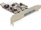 Carte PCI Express > 3 x externes + 1 x interne USB 3.0 Type-A femelle