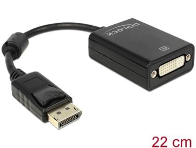 Adaptateur Displayport 1.1 mâle > DVI femelle passif noir