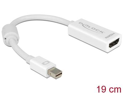 Adaptateur mini Displayport 1.1 mâle > HDMI femelle passif blanc