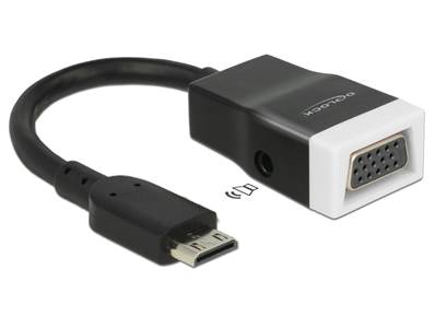 Adaptateur HDMI-mini C mâle > VGA femelle avec audio