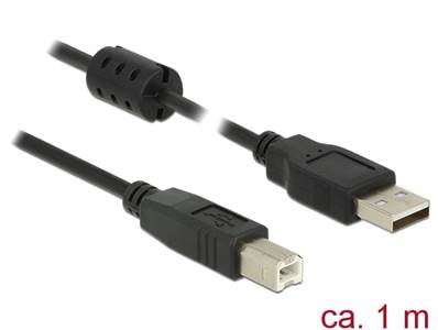 Câble USB 2.0 Type-A mâle > USB 2.0 Type-B mâle 1,0 m noir