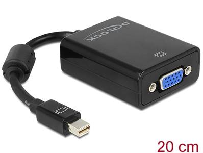 Adaptateur mini Displayport 1.2 mâle > VGA femelle passif noir