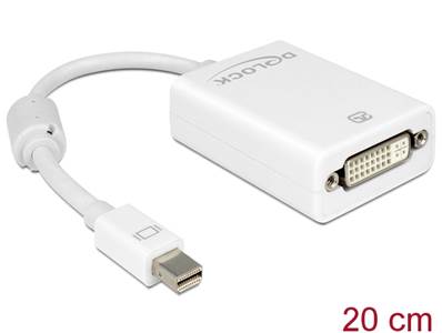 Adaptateur mini Displayport 1.1 mâle > DVI femelle passif blanc