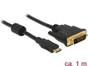 Câble HDMI Mini-C mâle > DVI 24+1 mâle 1 m