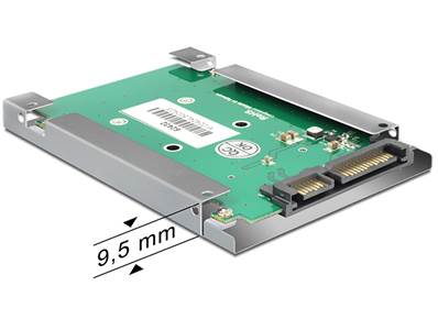 Convertisseur SATA à 22 broches  > mSATA taille complète avec un cadre de 2.5"