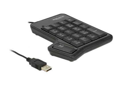 Pavé numérique USB à 19 touches + touche Tabulation noir