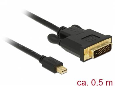 Câble mini Displayport 1.1 mâle > DVI 24+1 mâle 0,5 m