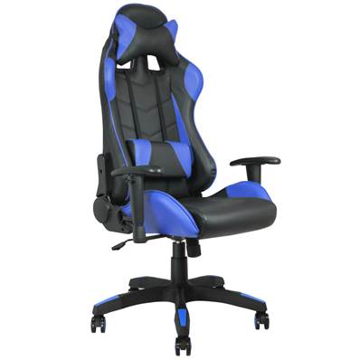 Fauteuil de bureau baquet RACING noir et bleu