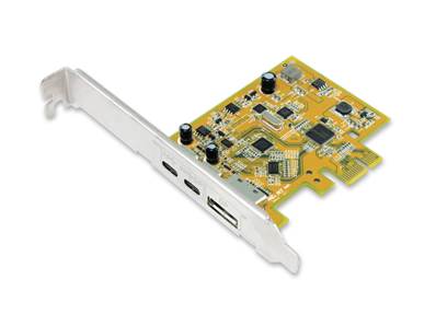 Carte PCIe USB3.1 super speed , 2 port s type C , + 1 DisplayPort