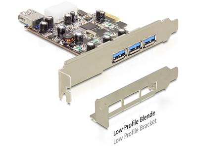 Carte PCI Express > 3 x externes + 1 x interne USB 3.0 Type-A femelle