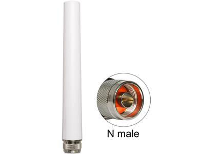 Antenne GSM / UMTS N mâle 2,5 dBi omnidirectionnelle fixe extérieure blanche
