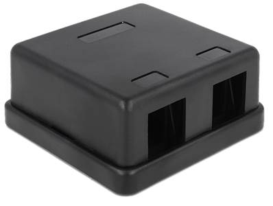 Boitier Keystone 2 ports de surface noir