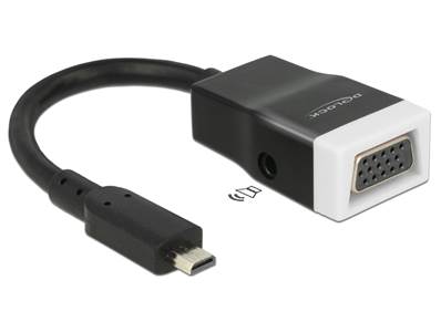 Adaptateur HDMI-micro D mâle > VGA femelle avec audio
