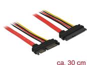 Câble d'extension SATA 6 Gb/s fiche à 22 broches > prise SATA à 22 broches (5 V + 12 V) 30 cm