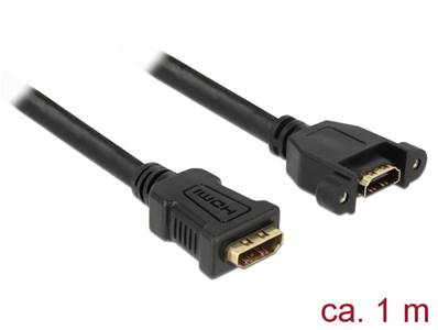 Câble HDMI-A femelle > HDMI-A femelle à montage sur panneau 4K 30 Hz 1 m