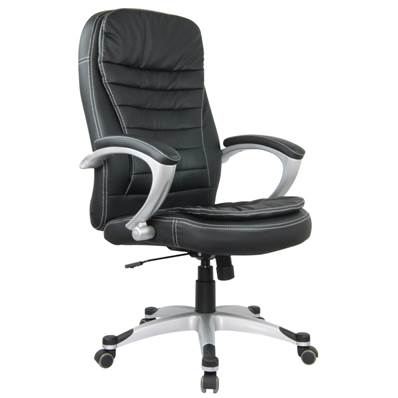 Fauteuil de bureau double confort pied chrome "NEPTUNE"