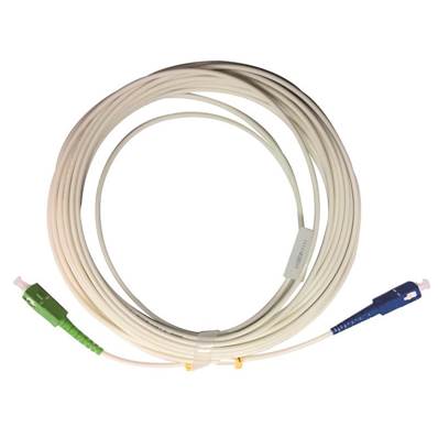 Fibre optique Monomode 9/125 G657A2 blanche SC UPC / SC APC 10.00m