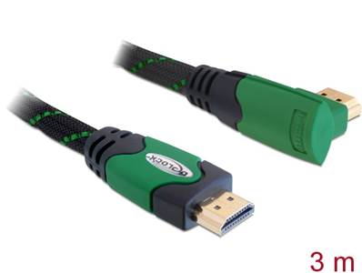 Câble High Speed HDMI with Ethernet – HDMI A mâle > HDMI A mâle coudé 4K 3 m