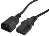 Rallonge alimentation IEC C13 / IEC C14 1.80 m noire