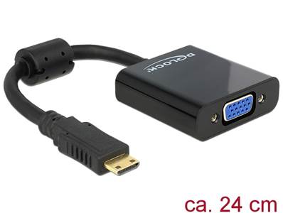 Adaptateur HDMI-mini C mâle > VGA femelle noir