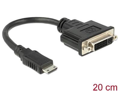 Adaptateur HDMI Mini-C mâle > DVI 24+5 femelle 20 cm