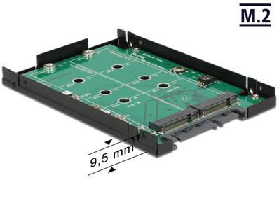 Convertisseur 2.5" SATA à 22 broches > 2 x M.2 avec RAID avec boîtier