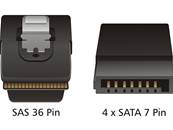 Câble Mini SAS SFF-8087 > 4 x SATA 7 broches 0,5 m