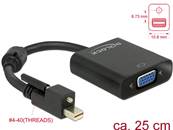 Adaptateur mini Displayport 1.2 mâle avec vis > VGA femelle noir