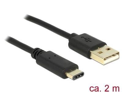 Câble USB 2.0 Type-A mâle > USB Type-C™ 2.0 mâle 2,0 m noir